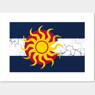 Colorado Flag Sun Posters and Art